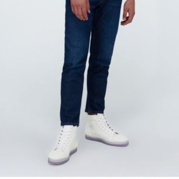 Authentic White High-Top Men's Sneakers